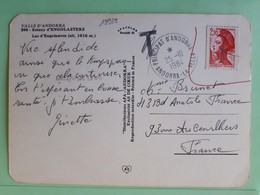 19929# MARIANNE GANDON VALEUR NULLE CPA LAC ENGOLASTERS Obl PRINCIPAT D' ANDORRA LA VELLA 1984 - Covers & Documents