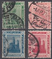 EGITTO - 1915 - Lotto Di 4 Valori Obliterati: Yvert 56, 61, 62 E 63. - 1915-1921 Protettorato Britannico
