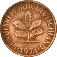 Monnaie, République Fédérale Allemande, 2 Pfennig, 1974, Karlsruhe, TTB - 2 Pfennig