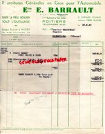 86- POITIERS- FACTURE ETS. E. BARRAULT-FOURNITURES GENERALES EN GROS POUR AUTOMOBILE-1 BD PONT JOUBERT-1951 - Automovilismo