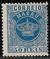 Macau Macao – 1885 Crown Type 50 Réis Mint Stamp - Ungebraucht