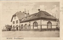 MOERS Am Rhein, Hauptbahnhof (1922) AK - Moers