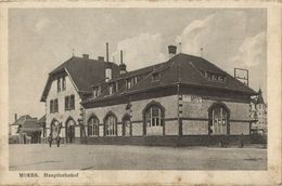 MOERS Am Rhein, Hauptbahnhof (1920s) AK - Mörs