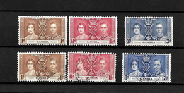 Gambia KGVI 1937 Coronation, Complete Set MM & Used (7050) - Gambia (...-1964)