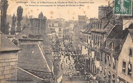 22-GUINGAMP- FÊTES DE LA BENEDICTION DE CHARLES DE BLOIS, LE 7 SEP 1910, LA PROCESSION ECCOMPAGNANT LES RELIQUES ... - Guingamp