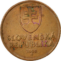 Monnaie, Slovaquie, 50 Halierov, 2000, TB+, Copper Plated Steel, KM:35 - Slowakei