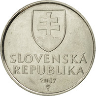 Monnaie, Slovaquie, 5 Koruna, 2007, TTB, Nickel Plated Steel, KM:14 - Eslovaquia