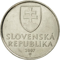 Monnaie, Slovaquie, 5 Koruna, 2007, TTB, Nickel Plated Steel, KM:14 - Slovakia