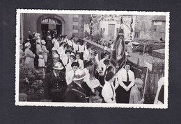 Carte Photo G. Haus Rothau Sortie Eglise Procession Pompier Sapeurs Pompiers - Rothau