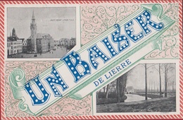 Lier Lierre Un Baiser De Grote Markt Spui 1907 (In Zeer Goede Staat) Tax Taxzegel Cachet Obliteration Stempel - Lier