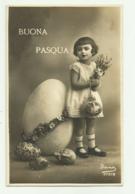 BUONA PASQUA BAMBINA VINTAGE 1931 VIAGGIATA FP - Altri & Non Classificati