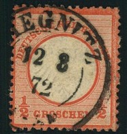 1872, Michelnummer 3, Gestempelt 1/2 Groschen Kleiner Brustschild - Used Stamps