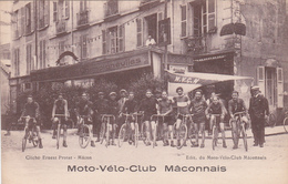 CPA Animée (71) MACON Moto-Vélo-Club Mâconnais Vélo Bicyclette Cycliste Cycling Radsport - Macon