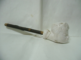 VECCHIA PIPA IN PORCELLANA CERAMICA BIANCA - Porcelain Pipes