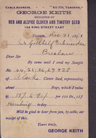 Canada UPU Postal Stationery Ganzsache Entier 2c. Victoria PRIVATE Print GEORGE KEITH, TORONTO 1891 BRESLAU Germany (2 S - 1860-1899 Règne De Victoria