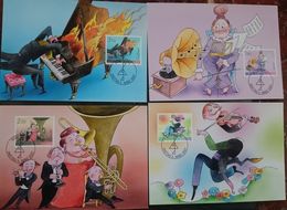 LIECHTENSTEIN 2007 COMICS MAXICARDS - Lettres & Documents