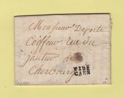 Caen - 13 - Calvados - Port Paye - 1817 - Adresse A Un Coiffeur à Cherbourg - 1801-1848: Precursores XIX