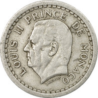 Monnaie, Monaco, Louis II, 2 Francs, Undated (1943), TB+, Aluminium, KM:121 - 1922-1949 Louis II