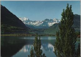 Sarnersee Mit Giswil, Wetterhorn Und Schwarzhorngruppe - Giswil