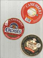 étiquette De Fromage Sur Support , CAMEMBERT , LOT DE 3 ETIQUETTES - Cheese