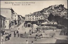 CP Cartolina Postale Rocca Di Papa Panorama Con La Vista Del Borgo V Emmanuele Alt 5m 678 Très Animée âne Population - Panoramic Views