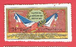 VIGNETTE DELANDRE 124e REGIMENT INFANTERIE GUERRE 1914 1918 WWI POSTER STAMP CINDERELLA - Vignette Militari