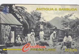 Antigua, ANT-54C (0), Rural Antiguan Family "1905", 2 Scans.   Normal Zero: "0". - Antigua En Barbuda