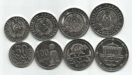 Uzbekistan Set On New 2018 Coins : 50,100,200 And 500 Som UNC - Uzbenisktán