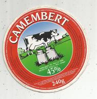 étiquette De Fromage Sur Support , Camembert 45% , 240 G - Kaas