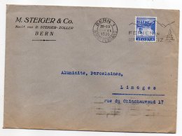 Suisse --1935--Lettre De BERNE   Pour LIMOGES (France) --cachets --enveloppe Personnalisée Steiger & Co - Storia Postale