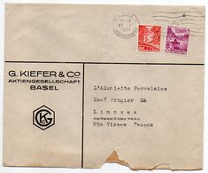 Suisse --1938--Lettre De BERNE   Pour LIMOGES (France) --cachets --enveloppe Personnalisée  Kiefer & Co - Storia Postale