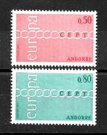 EUROPA - CEPT : Andorre  N° 212/213 **  TB  (cote : 50,00 €) - 1971