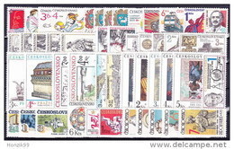 ** Tchécoslovaquie 1982 Mi 2647-2697+Bl.46-52 (Yv 2470-2517+BF 52-58) L'année Complete, (MNH) - Años Completos