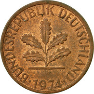 Monnaie, République Fédérale Allemande, Pfennig, 1974, Karlsruhe, TTB, Copper - 1 Pfennig