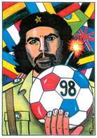 Illustrateurs - Illustrateur Pierre Gauthie - Sports - Football - Coupe Du Monde 1998 - Che Guevara - Autographe - Signé - Otros & Sin Clasificación