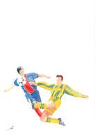 Illustrateurs - Illustrateur Quentin - Enghien Les Bains - Sports - Football - Coupe Du Monde 1998 - Autographe - Signé - Quentin