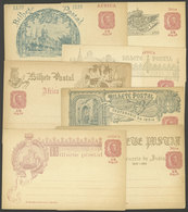 PORTUGUESE AFRICA: 7 Postal Cards Of 1898 Illustrated On Front, Commemorating The Centenary Of Portuguese India, Very Ni - Afrique Portugaise