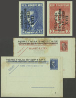 ALBANIA - ITALIAN OCCUPATION: Lettercards Overprinted In 1939, Cmpl. Set Of 2 Unused Values, Minor Defects, Scarce! - Autres & Non Classés