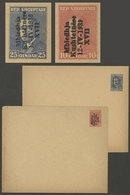 ALBANIA - ITALIAN OCCUPATION: Stationery Envelopes Overprinted In 1939, Cmpl. Set Of 2 Unused Values, Very Fine Quality, - Autres & Non Classés