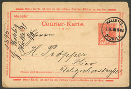 GERMANY: Postal Card Of Private Post Used In Halle On 1/MAR/1895, VF And Attractive! - Briefe U. Dokumente