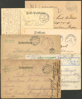 GERMANY: 6 FELDPOST Cards Used In 1914/5, Varied Cancels, Interesting! - Lettres & Documents