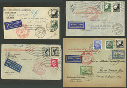 GERMANY: ZEPPELIN: 4 Covers Flown By Zeppelin To Brazil Between 1934 And 1935, Interesting! - Briefe U. Dokumente