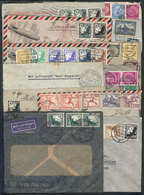 GERMANY: 12 Airmail Covers Sent To Brazil Between 1934 And 1938, There Are Interesting Postages And Postal Marks, Mixed  - Storia Postale