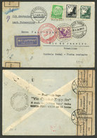 GERMANY: ZEPPELIN FLIGHT WITH MIXED POSTAGE: Airmail Cover Sent From Baden-Baden To Rio De Janeiro (Poste Restante) On 3 - Briefe U. Dokumente