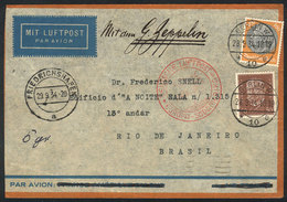 GERMANY: Cover Flown By ZEPPELIN, Sent From Berlin To Rio De Janeiro On 28/SE/1934, With Friedrichshafen Transit Mark Of - Covers & Documents