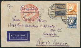 GERMANY: Airmail Cover Sent From Berlin To Rio De Janeiro On 23/NO/1936 Franked With 1.50Mk., Attractive! - Lettres & Documents