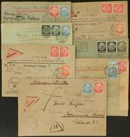 GERMANY: 7 Covers Posted In 1938, All With Triangular COD Labels, Interesting! - Storia Postale