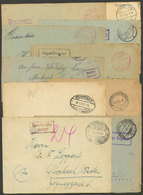 GERMANY: 10 Cover Fronts Used Between 1945 And 1947, Without Postage, With Varied "GEBÜHR BEZAHLT" Marks, Mixed Quality  - Covers & Documents