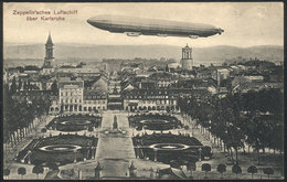 GERMANY: Zeppelin Flying Over Karlsruhe, VF Quality! - Altri & Non Classificati