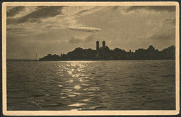 GERMANY: Zeppelin Flying Over Friedrichshafen At Sunset, VF Quality! - Autres & Non Classés